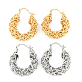 Brass Hoop Earring for Women, Twist