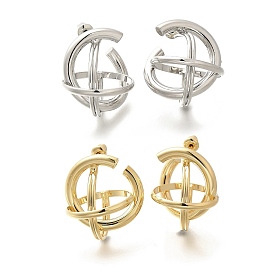 Латунь серьги, круглые