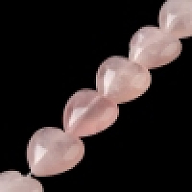 Natural Rose Quartz Beads Strands, Heart