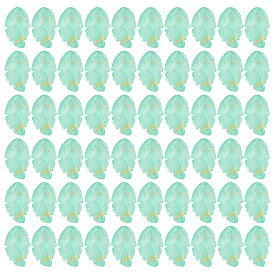 60 кулоны лэмпворк ручной работы, лист прелести, с блеском порошок