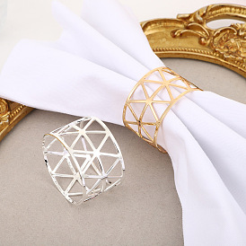 Simple Hotel Table Decoration Napkin Buckle Metal Hollow Napkin Ring Personality Fashion Western Plate Decoration Napkin Ring