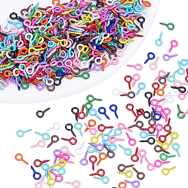 500 шт. окрашенные распылением железные винты с проушиной для штифтов, за половину пробурено бисера, без кадмия, без никеля и без свинца