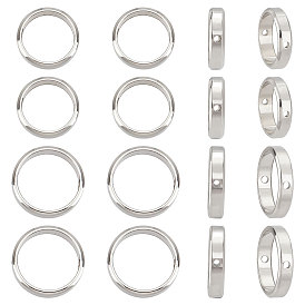 16 шт. 2 стили 201 рамки из нержавеющей стали, кольцо