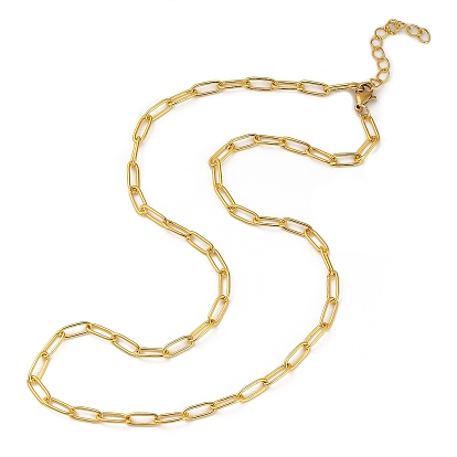 304 bracelets chaîne trombone en acier inoxydable pour femmes, avec fermoirs mousquetons
