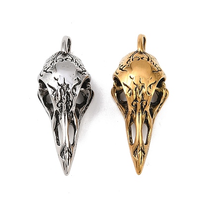 304 подвески из нержавеющей стали, череп ворона