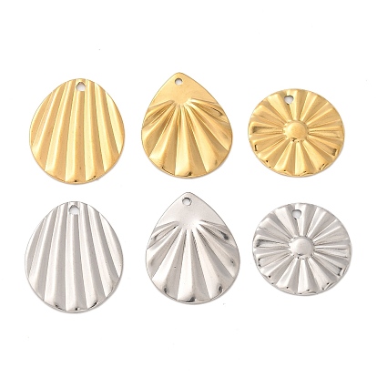 304 подвески из нержавеющей стали, подвеска в виде капли/плоского круга