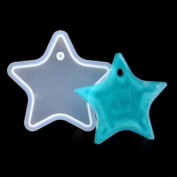 Pendant Silicone Molds, Resin Casting Molds, For UV Resin, Epoxy Resin Jewelry Making, Star