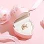 Сердце с розой акриловые коробочки для колец на палец, Ювелирное кольцо подарочный флип-чехол с бархатом внутри, для свадебной помолвки