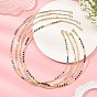 Natural Gemstone Faceted Round & Round Electroplate Synthetic Non-magnetic Hematite & Natural Pearl Beaded Necklaces, Golden
