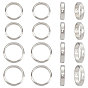 16 шт. 2 стили 201 рамки из нержавеющей стали, кольцо