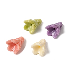 Синтетических коралловых бусин, окрашенные, цветок