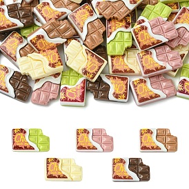 50шт 5 цветные кабошоны из непрозрачной смолы, имитация еды, цвет шоколада