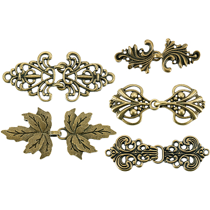 5 сумки 5 стили цинковый сплав крючок-кнопка, шали и накидки с пряжкой, для аксессуаров для одежды