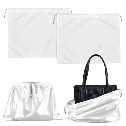 4 шт. атласные тканевые сумки, с веревками из полиэстера, прямоугольные