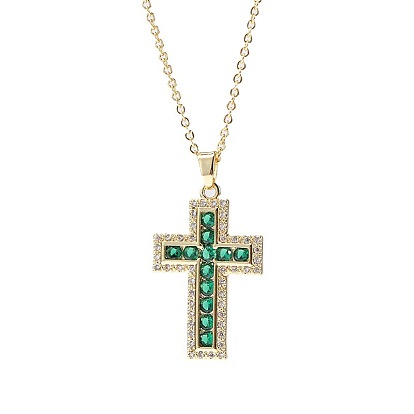 Bold and Colorful Cross Necklace - Hip Hop Street Style Statement Piece