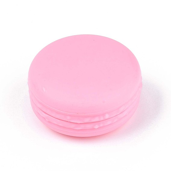 Портативный пластиковый чехол для переноски кольца/ожерелья в виде мини-макарон карамельного цвета