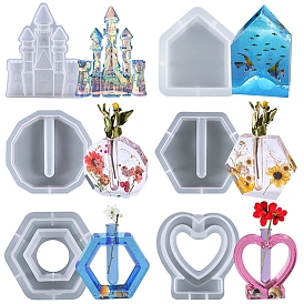 DIY Food Grade Silicone Vase Molds, Resin Casting Molds, Clay Craft Mold Tools, White