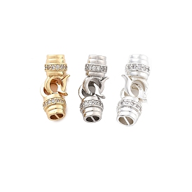 Латунное микропейв, прозрачный кубический цирконий, складные застежки