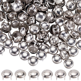 200шт. латунные четырехлапчатые заклепки, для украшения бисером ремесла, полукруглый