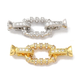 Прямоугольник, покрытие стойки, латунь, микропаве, прозрачный кубический цирконий, складные застежки, долговечный, без свинца и без кадмия