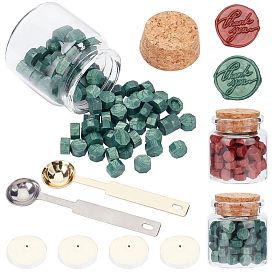 CRASPIRE DIY Wax Seal Stamp Kits, Including Sealing Wax Particles, Candle, Stainless Steel Spoon
