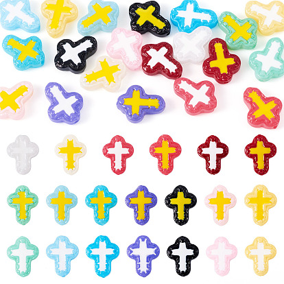 20 шт. 20 цвета окрашенные стеклянные бусины эмалевые бусины, бусины ручной работы, крестик