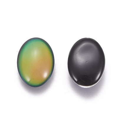 Glass Cabochons, Changing Color Mood Cabochons, Oval
