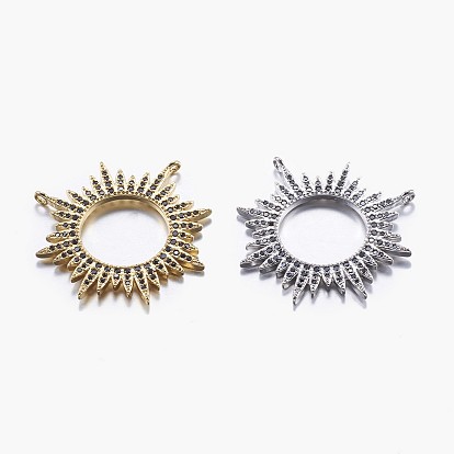 Латунные подвески с микропейвом и цирконием в форме солнечного затмения, солнце, чёрные