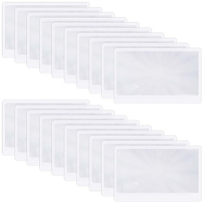 30 шт. ультратонкие закладки для увеличительных линз из ПВХ, прямоугольные