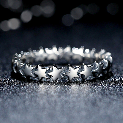 Star 925 Sterling Silver Finger Rings