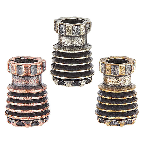 3шт 3 цвета латунь edc европейские бусины, бусины из парашютной нити, бусины с большим отверстием, ремешок для ножа, брелок-браслет