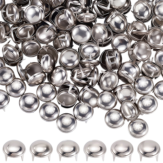 200шт. латунные четырехлапчатые заклепки, для украшения бисером ремесла, полукруглый