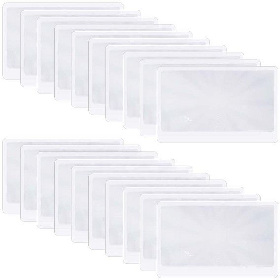 30 шт. ультратонкие закладки для увеличительных линз из ПВХ, прямоугольные