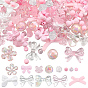 100Pcs 10 Styles Opaque & Transparent Acrylic Beads, Bowknot & Flower & Round