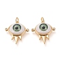 Латунь кубический цирконий кулон, со смолой и прыжковыми кольцами, долговечный, глаз