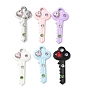 Подвески из сплава , ключ, со стразами, окрашеные