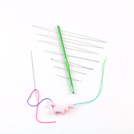 Middle open needle threading beading needle big eye needle beading needle diy necklace bracelet threading needle