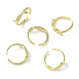 Rack Plating Brass Knot Open Cuff Ring, Lead Free & Cadmium Free