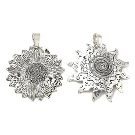 Тибетский сплав стиля большие кулоны, амулеты в виде цветов/солнца