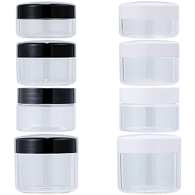 8шт. 4 стилей 2 цветов пластиковая баночка для крема из ПЭТ, многоразовые контейнеры для лосьона, дорожный контейнер с гелем, с колпачком, колонка