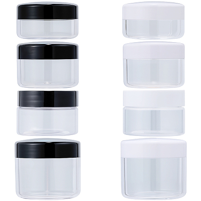 8шт. 4 стилей 2 цветов пластиковая баночка для крема из ПЭТ, многоразовые контейнеры для лосьона, дорожный контейнер с гелем, с колпачком, колонка