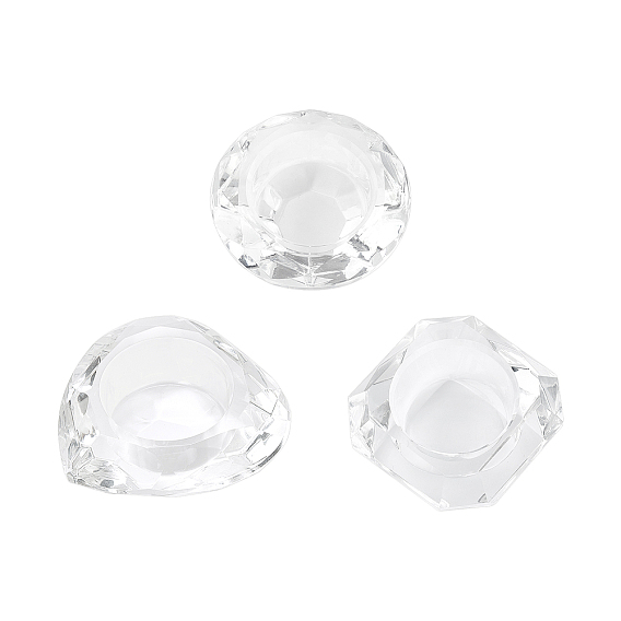 K5 Crystal Glass Candle Holder, Perfect Home Party Decoration, Flat Round & Heart & Octagon