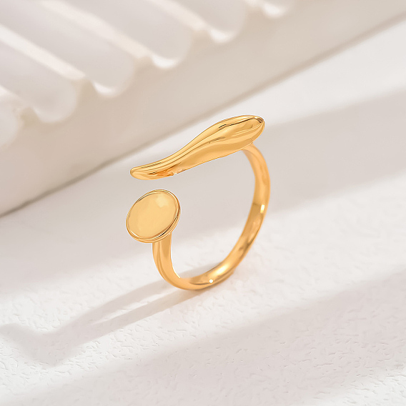 Латунное кольцо-манжета неправильной формы с французским геометрическим рисунком для женщин, повседневная одежда для банкетов и вечеринок