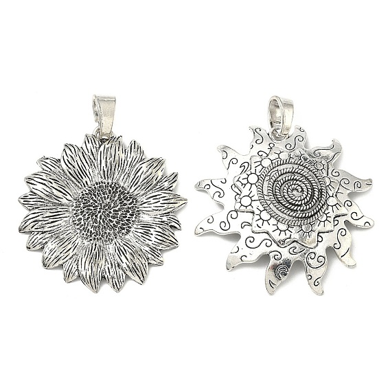 Тибетский сплав стиля большие кулоны, амулеты в виде цветов/солнца