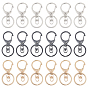 Alloy Keychain Clasp Findings, Snap Clasps, with Iron Rings