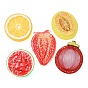 Opaque Resin Imitation Fruit Cabochons, Mixed Shapes