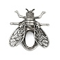 Плакировка античный серебряный сплав основа броши оправы, насекомое