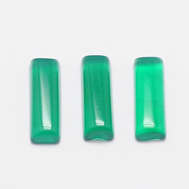 Rectángulo teñido de ágata natural de los cabujones, 10x3x2 mm