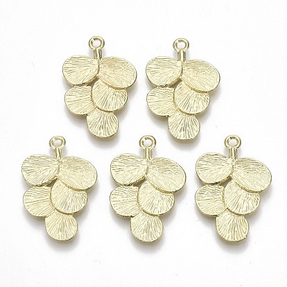 Rack Plating Alloy Pendants, Cadmium Free & Lead Free, Grape