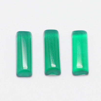 Rectángulo teñido de ágata natural de los cabujones, 10x3x2 mm